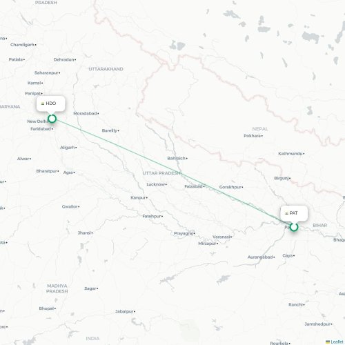 Patna – Ghāziābād suoran lennon kartta