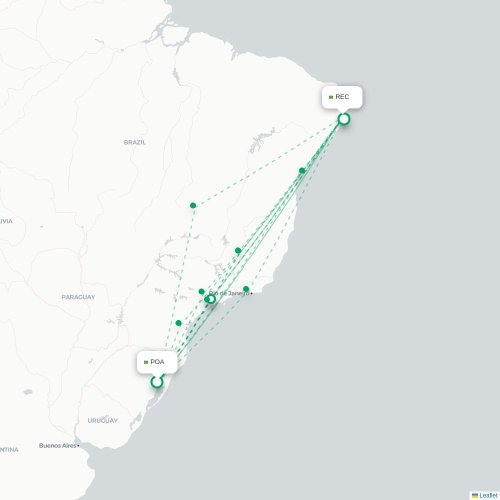 Porto Alegre - Recife carte du vol direct