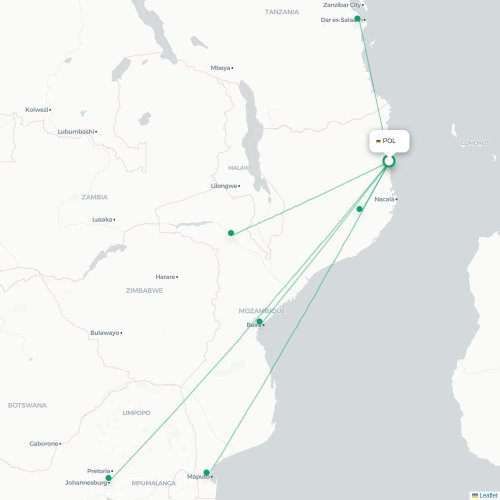 POL routes and destination map
