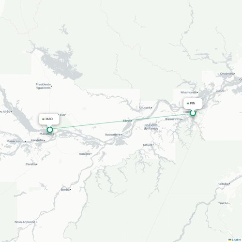 Borba - Manaus karta över direktflyg