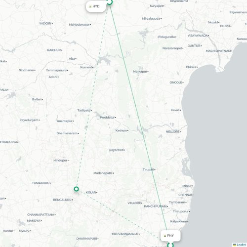 Mapa lotu bezpośredniego Durgapur – Hyderabad