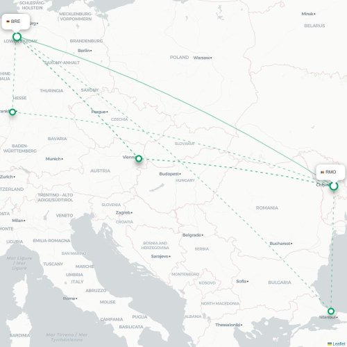Chisinau - Brême carte du vol direct