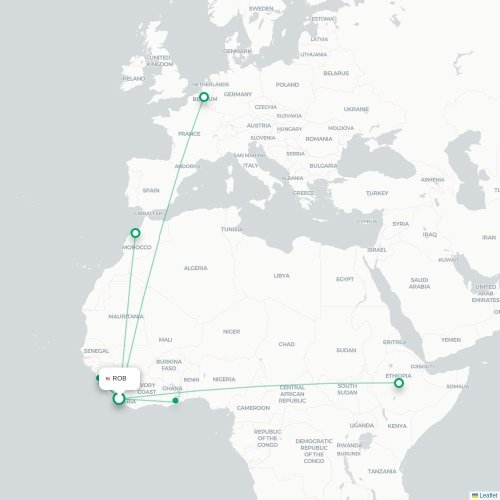Route map Monrovia  ROB airport