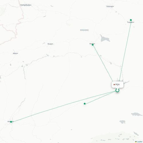 Mapa lotu bezpośredniego Bayingolin – Bayingolin