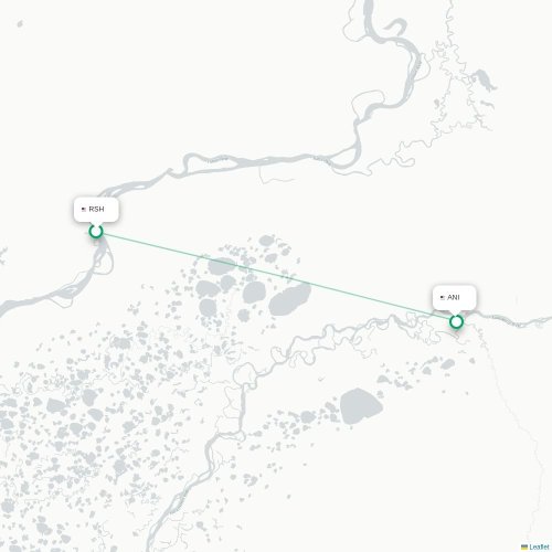 Mapa lotu bezpośredniego Russian Mission – Aniak
