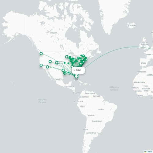 Route map Fort Myers  RSW 