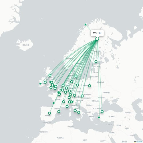 RVN routes and destination map