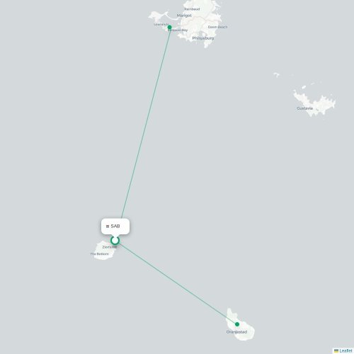 Route map Saba  SAB 