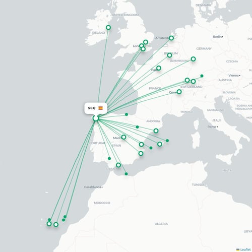 SCQ routes and destination map