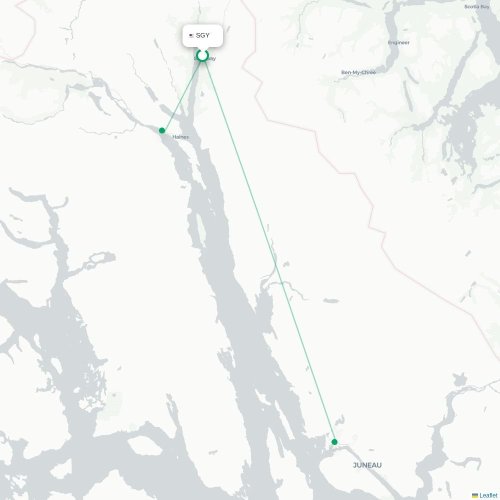 Route map Skagway  SGY 