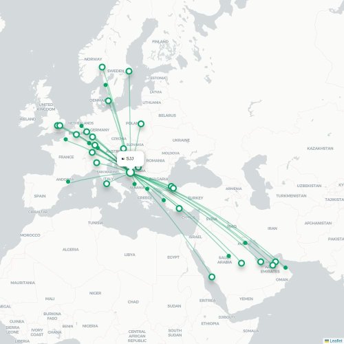 Route map Sarajevo  SJJ 