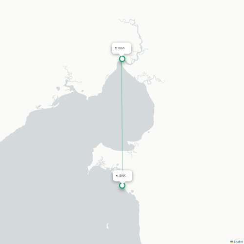Mapa lotu bezpośredniego Shaktoolik – Koyuk