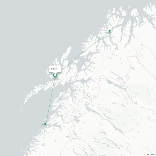 SKN routes and destination map