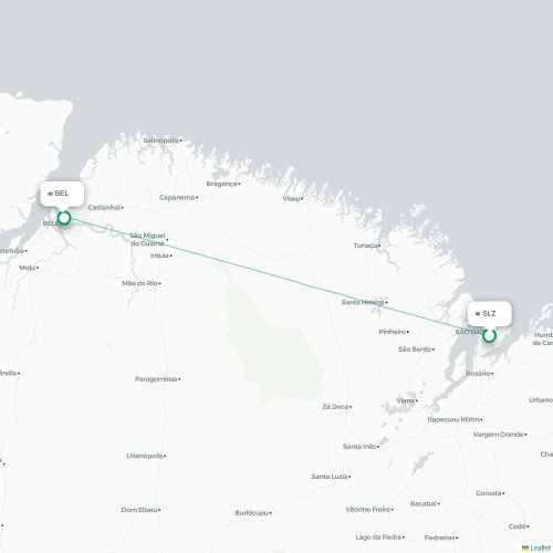 Mapa lotu bezpośredniego São Luís – Belém