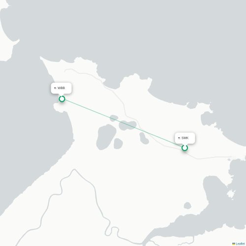Mapa lotu bezpośredniego Saint Michael – Unalakleet