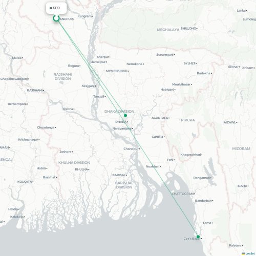 Route map Saidpur  SPD airport