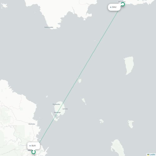 Mapa lotu bezpośredniego Suwa – Savusavu