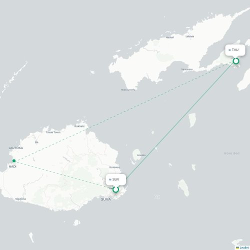 Mapa lotu bezpośredniego Suwa – Taveuni Island