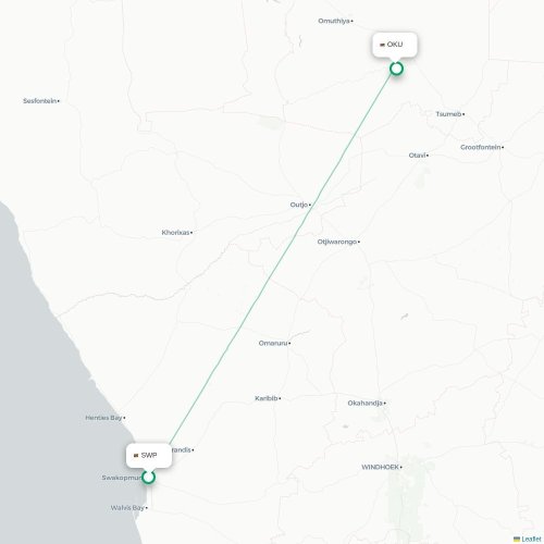 Route map Swakopmund  SWP 