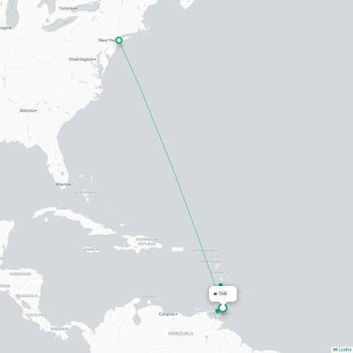 Route map Scarborough  TAB airport
