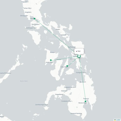 Route map Tacloban  TAC 