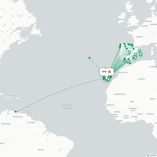 TFN routes and destination map
