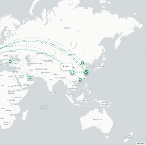 Mapa lotu bezpośredniego Chengdu – Madryt