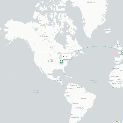 Mapa de vuelo directo Tanga - Zanzíbar