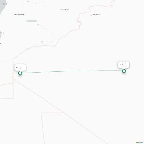 Tindouf - Adrar carte du vol direct