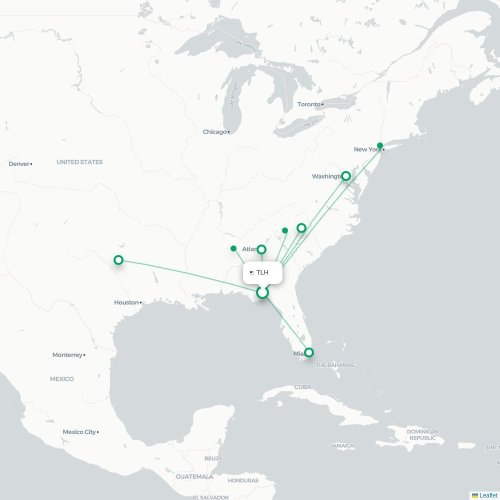TLH routes and destination map