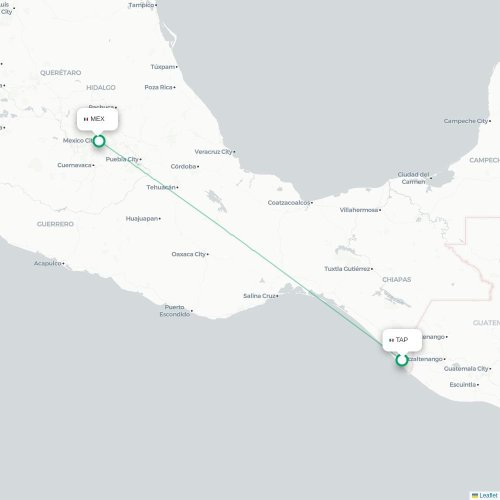 Torreón - Mexico carte du vol direct