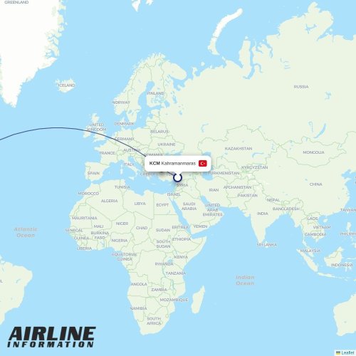 Mapa de vuelo directo Blountville - Washington D. C.