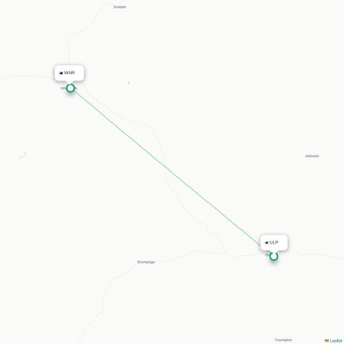 Mapa de vuelo directo Quilpie - Windorah