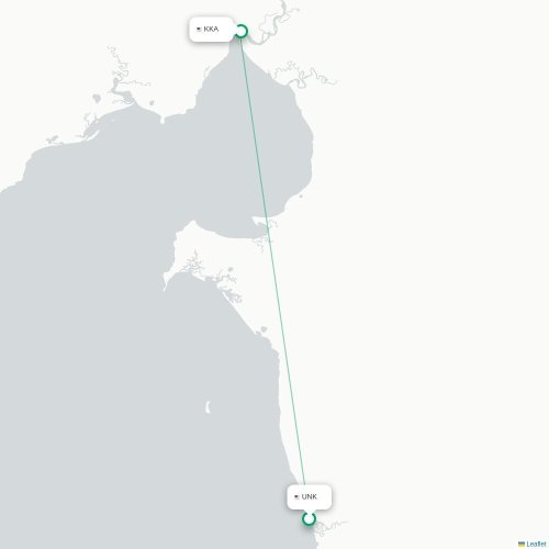 Mapa lotu bezpośredniego Unalakleet – Koyuk