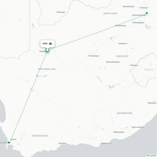 UTN routes and destination map