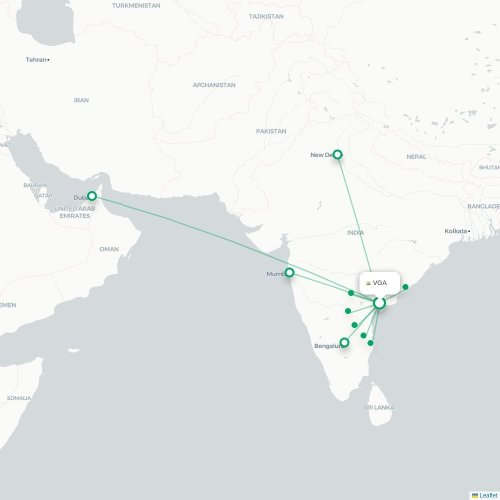 Mapa lotu bezpośredniego Widźajawada – Singapur