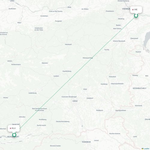 Vienne - Klagenfurt carte du vol direct