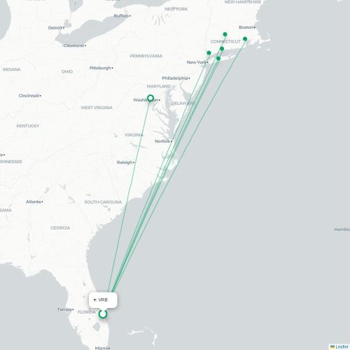 Route map Vero Beach  VRB 