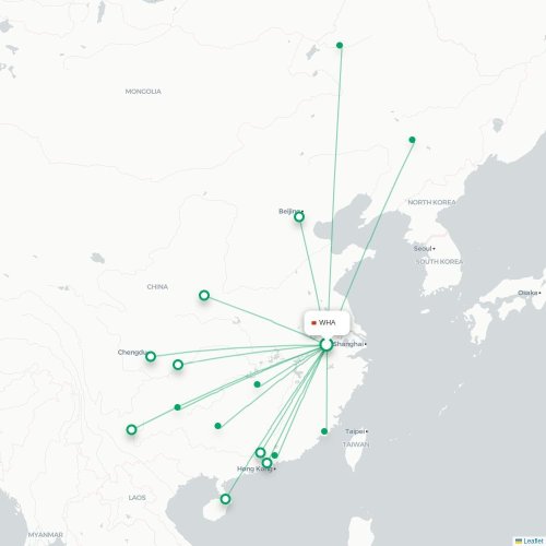 Mapa lotu bezpośredniego Wuhu – Chengdu
