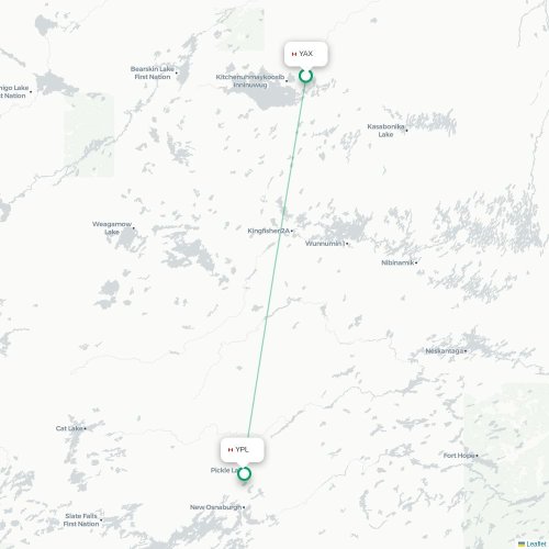 Mapa lotu bezpośredniego Angling Lake – Pickle Lake
