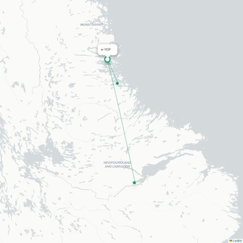 YDP routes and destination map