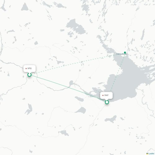 Fort Simpson - Hay River karta över direktflyg