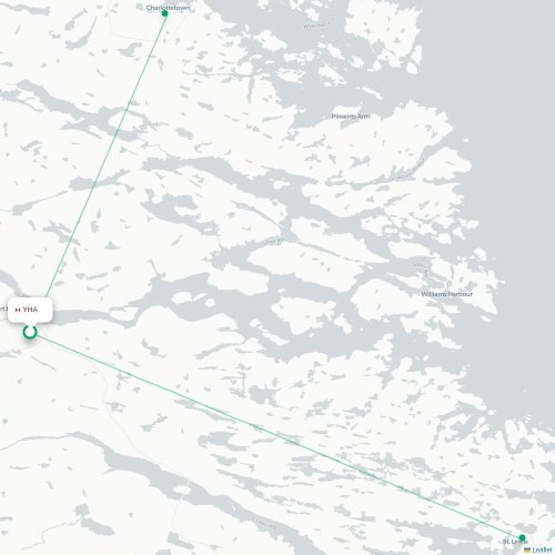 Mapa de vuelo directo Port Hope Simpson - Charlottetown