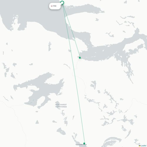 Route map Holman Island  YHI airport