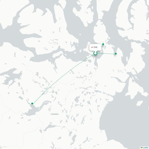 Route map Gjoa Haven  YHK 