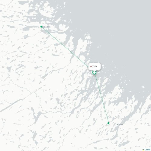 Route map Hopedale  YHO airport