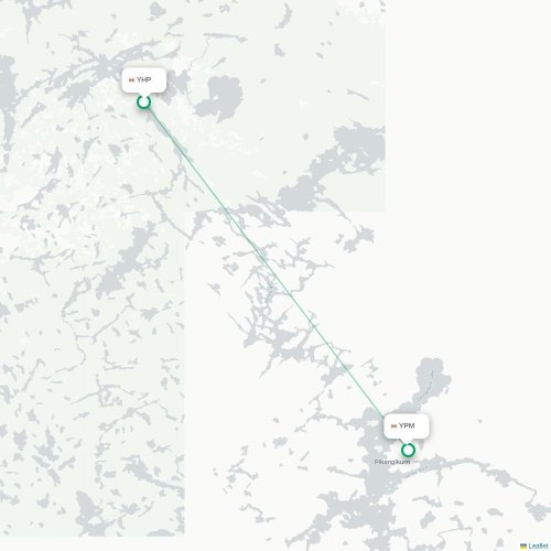 Mapa lotu bezpośredniego Poplar Hill – Pikangikum