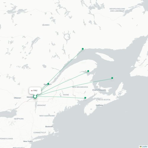 Route map Montreal  YHU 