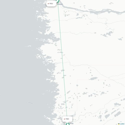 Mapa de vuelo directo Chisasibi - Wemindji
