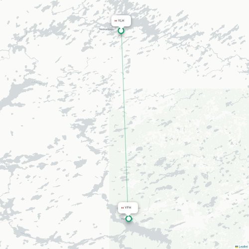 Mapa lotu bezpośredniego Lansdowne House – Fort Hope